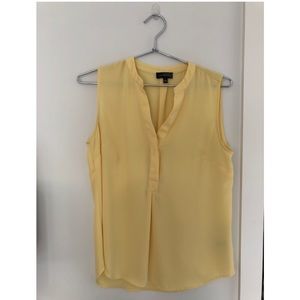 Yellow sleeveless blouse from The Limited.